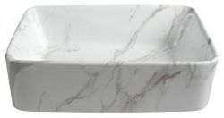 DALMA umywalka ceramiczna 48x38x13 cm, carrara