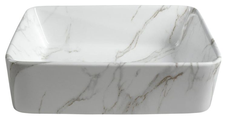 DALMA umywalka ceramiczna 48x38x13 cm, carrara