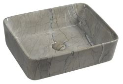 DALMA umywalka ceramiczna 48x38x13 cm, grigio