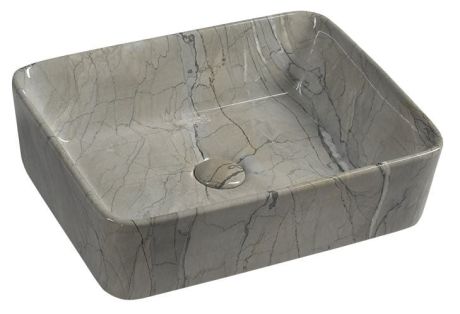 Przejdź do produktu DALMA umywalka ceramiczna nablatowa, 48x38cm, grigio