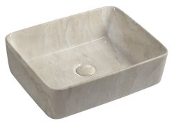 DALMA umywalka ceramiczna 48x38x13 cm, marfil