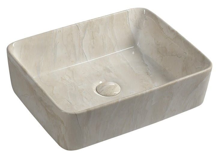 DALMA umywalka ceramiczna 48x38x13 cm, marfil