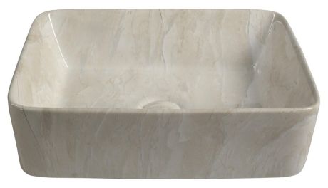 Przejdź do produktu DALMA umywalka ceramiczna nablatowa, 48x38cm, marfil