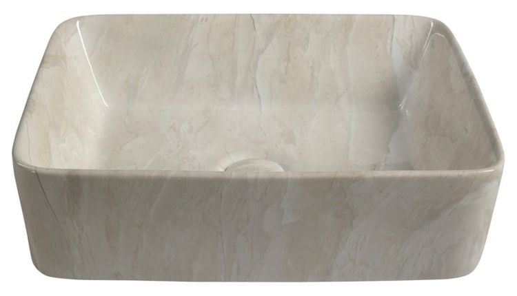 DALMA umywalka ceramiczna 48x38x13 cm, marfil
