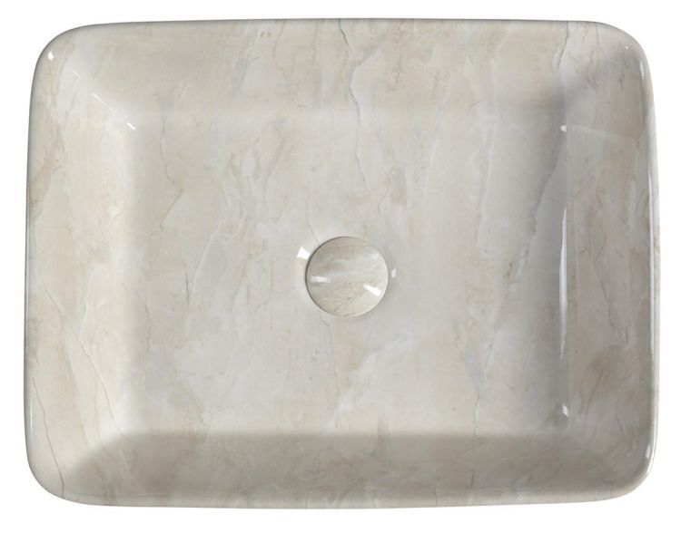 DALMA umywalka ceramiczna 48x38x13 cm, marfil