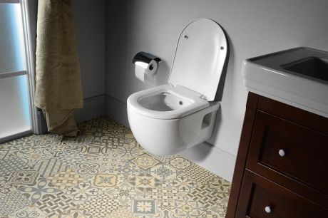 Przejdź do produktu BRILLA CLEANWASH WC wiszące z funkcją bidetu, Rimless, 36,5x53cm, biały