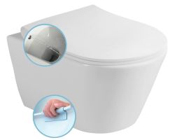 AVVA WC rimless wiszące z prysznicem bidetowym, 35,5x53 cm