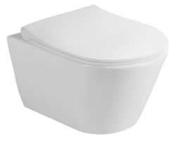 AVVA WC rimless wiszące z prysznicem bidetowym, 35,5x53 cm