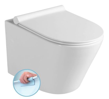 Przejdź do produktu PACO WC wiszące, Rimless, deska WC, 36x53 cm, biały