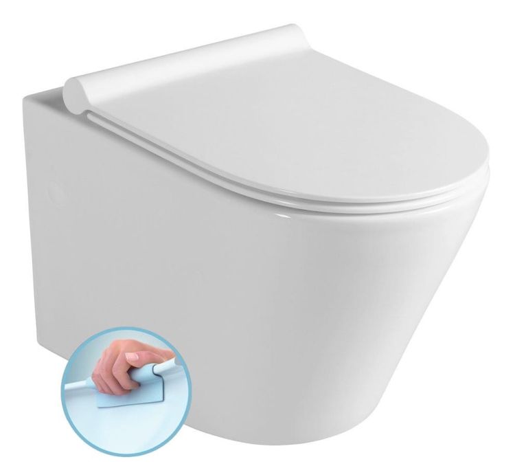 PACO RIMLESS WC wiszące 36x52,5 cm, deska WC Slim soft close