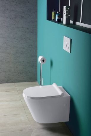 Przejdź do produktu PACO WC wiszące, Rimless, deska WC, 36x53 cm, biały