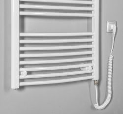 ORBIT-E grzejnik elektryczny, obły, 600x1320 mm, 600W, biały