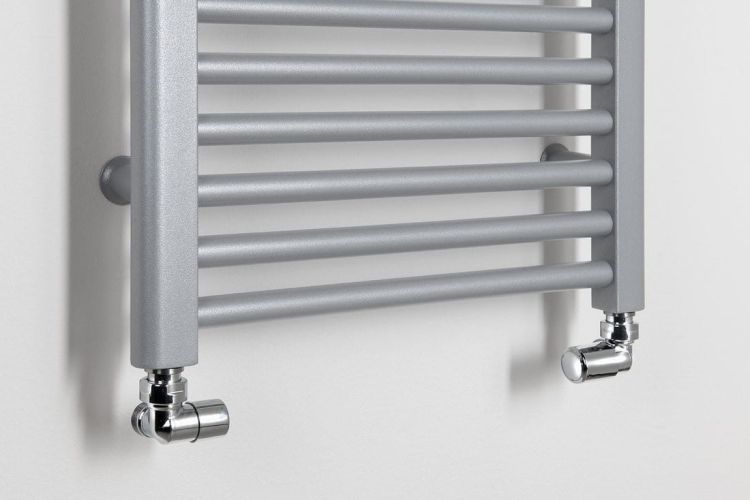 DIRECT Grzejnik łazienkowy płaski, 990/450, 426 W, srebro struktural