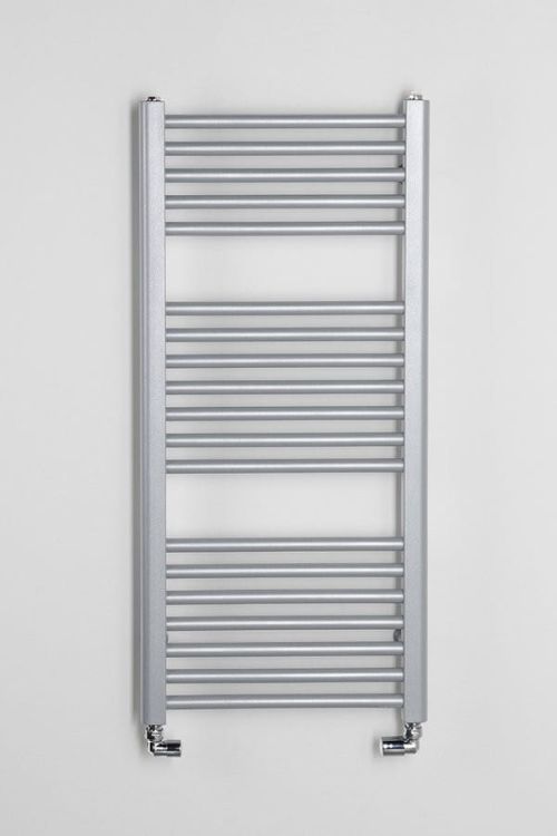 DIRECT Grzejnik łazienkowy płaski, 990/450, 426 W, srebro struktural