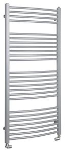 ORBIT Grzejnik łazienkowy obły, 990/450, 432 W, srebro struktural