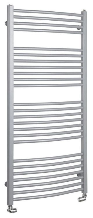 ORBIT Grzejnik łazienkowy obły, 990/450, 432 W, srebro struktural