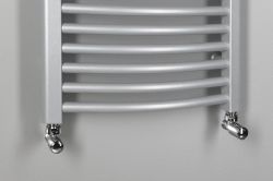 ORBIT Grzejnik łazienkowy obły, 990/450, 432 W, srebro struktural