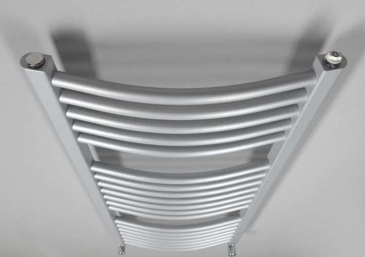 ORBIT Grzejnik łazienkowy obły, 990/450, 432 W, srebro struktural
