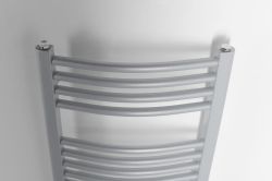 ORBIT Grzejnik łazienkowy obły, 1320/450, 572 W, srebro struktural