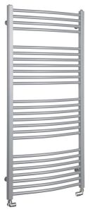 ORBIT Grzejnik łazienkowy obły, 1320/600, 722 W, srebro struktural