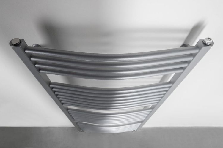 ORBIT Grzejnik łazienkowy obły, 1320/600, 722 W, srebro struktural