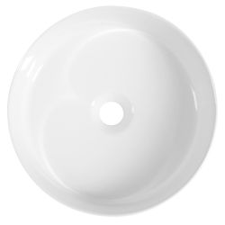 INFINITY ROUND umywalka ceramiczna na blat, średnica 36x12 cm, biała