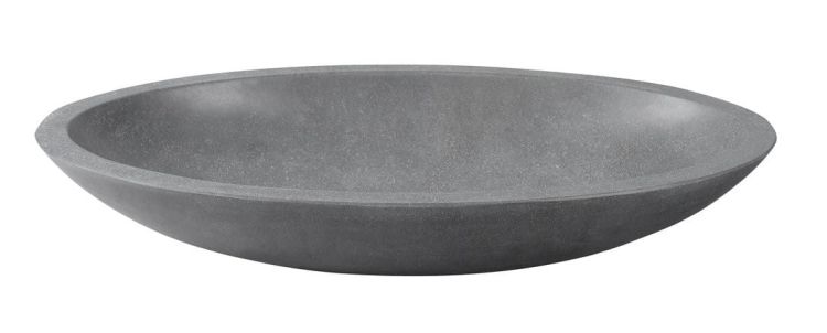 BLOK umywalka kamienna owal 60x11x35 cm, Andezit, matowy kamień