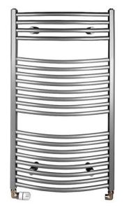 ORBIT Grzejnik łazienkowy obły, 970/450, 419 W, srebro metaliczne