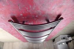 ORBIT Grzejnik łazienkowy obły, 970/450, 419 W, srebro metaliczne