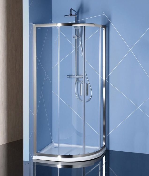EASY LINE kabina prysznicowa półokrągła 1100x800mm, L/R, szkło czyste