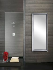 RAMA LUX grzejnik s lustrem 595x1448mm, 651 W, srebrny ze strukturą