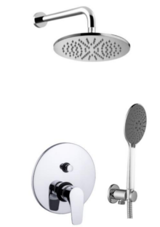 Przejdź do produktu Zestaw natryskowy podtynkowy z deszczownicą 30 cm Slim, baterią 2-drożną podtynkową i słuchawką prysznicową Paffoni Lime LM015ZSC3B chrom