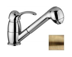 Bateria zlewozmywakowa stojąca z wyciąganą wylewką bronzo Paffoni Flavia FA183BR