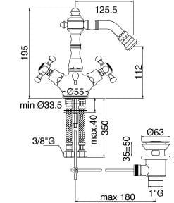 Przejdź do produktu Bateria bidetowa 19,5 cm Paffoni Belinda FBLV135CR chrom