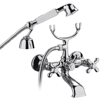 Przejdź do produktu Bateria wannowa Retro ze słuchawką prysznicową Paffoni Iris IRV027 chrom