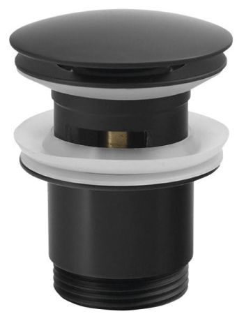 Przejdź do produktu Odpływ umywalkowy 5/4“, klik-klak, duży korek, 30-45mm, czarny mat