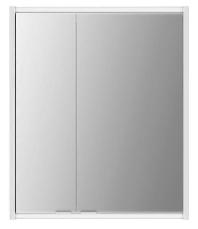 Przejdź do produktu BATU szafka z lustrem 2x oświetlenie LED, 60x71x15cm, biały połysk
