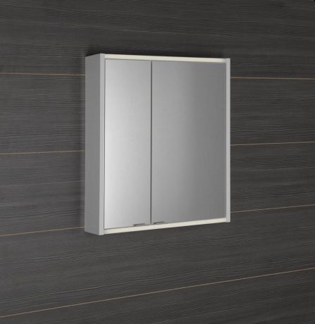 Przejdź do produktu BATU szafka z lustrem 2x oświetlenie LED, 60x71x15cm, biały połysk