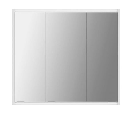 Przejdź do produktu BATU szafka z lustrem 80x71x15cm, 2x oświetlenie LED, biały połysk