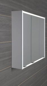 BATU szafka 2x oświetlenie LED, 80x71x15cm, biała