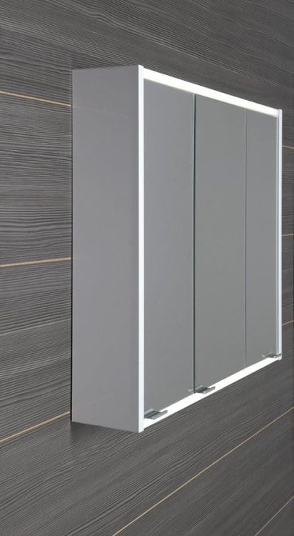 BATU szafka 2x oświetlenie LED, 80x71x15cm, biała