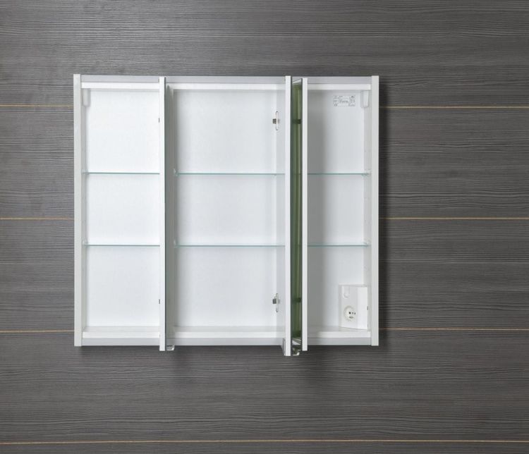 BATU szafka 2x oświetlenie LED, 80x71x15cm, biała