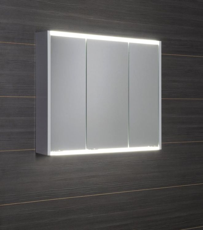 BATU szafka 2x oświetlenie LED, 80x71x15cm, biała