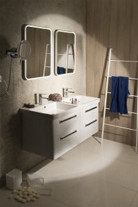 Zestaw THEIA 120, szafka umywalkowa, umywalka podwójna, biały