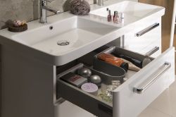 Zestaw THEIA 120, szafka umywalkowa, umywalka podwójna, biały