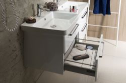 Zestaw THEIA 120, szafka umywalkowa, umywalka podwójna, biały