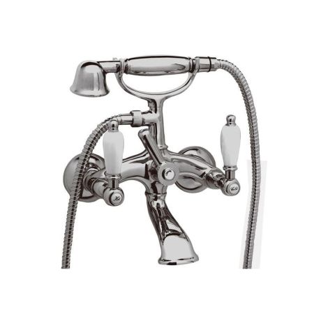 Przejdź do produktu Bateria wannowa Retro ścienna ze słuchawką prysznicową Daniel RT4102CR chrom