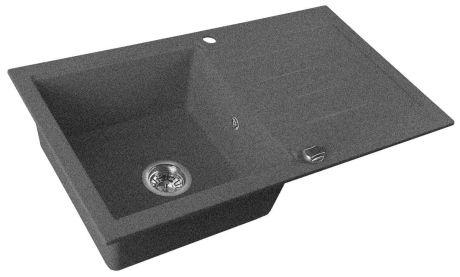 Przejdź do produktu Zlewozmywak granitowy z ociekaczem 86x50cm, czarny