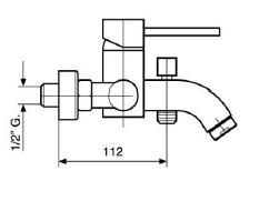 Bateria wannowa ścienna złota Emmevi Piper 45001OR