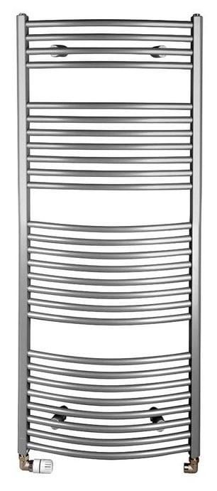 ORBIT Grzejnik łazienkowy obły, 1330/450, 545 W, srebro metaliczne